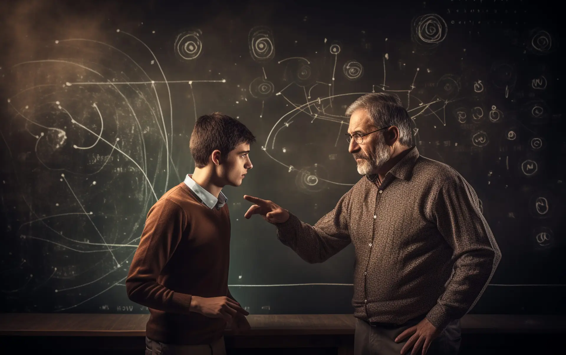 Knowledgeable Professor in Classroom Discussion